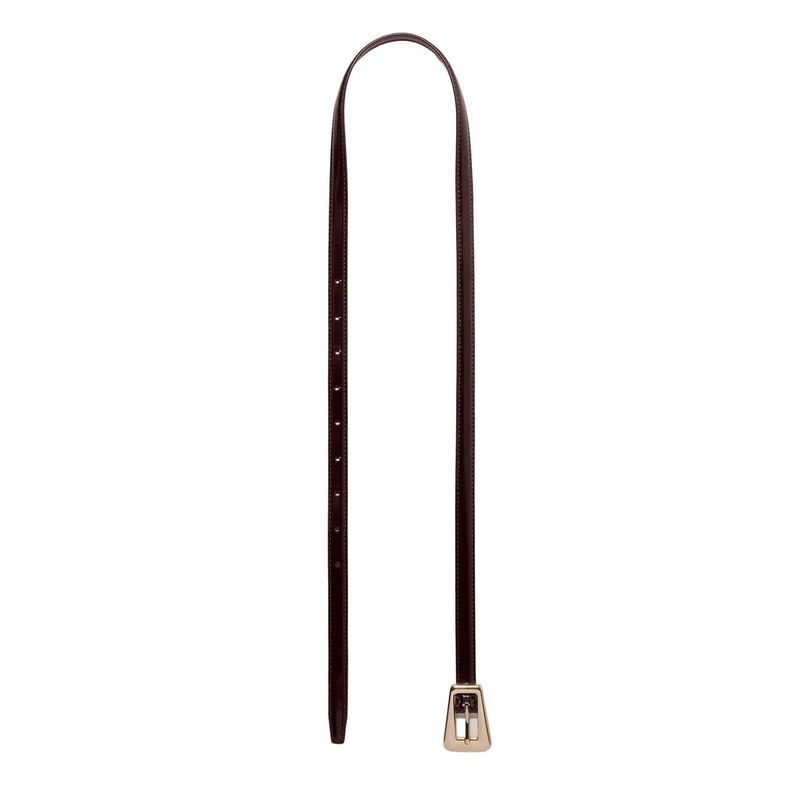 Cue Coffee Bean Oversized Buckle Patent Leather Belt image number 0